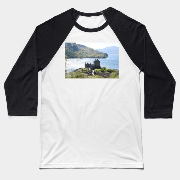 Eilean Donan Castle on a summer afternoon  in the Highlands of Scotland Baseball T-Shirt by goldyart